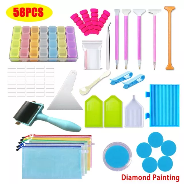 Comprehensive Diamond Drawing Tools 58 Pieces Set for Creative DIY Projects