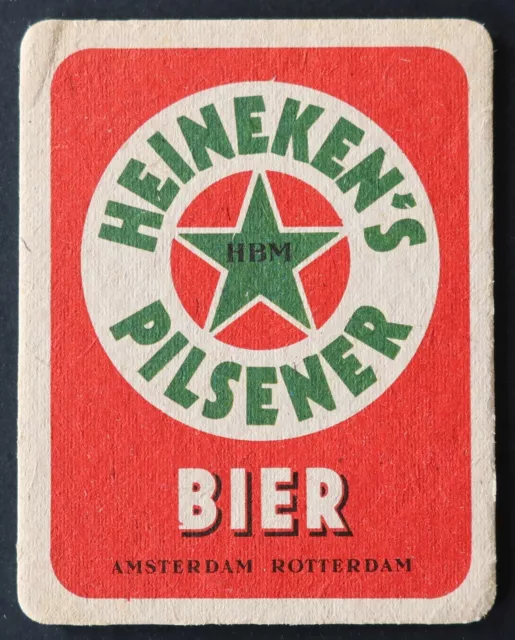 Ancien sous-bock bière HEINEKEN Pilsener coaster 25