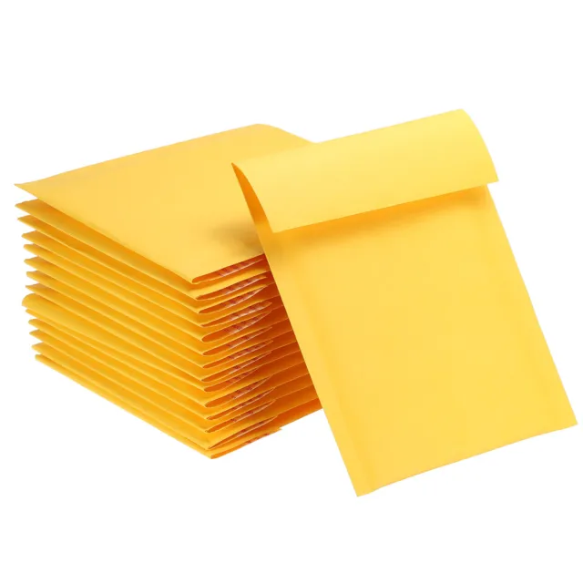 Bulle Expéditeurs Rembourré Enveloppes Jaune 14x16mm pour Emballage Set 50