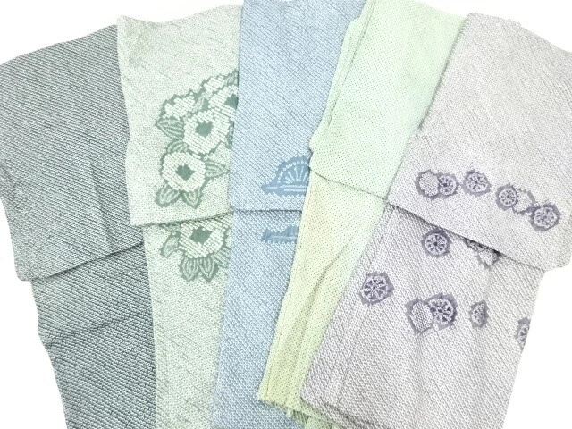 46020# Japanese Kimono / Antique Haori / Set Of 5 / All Shibori