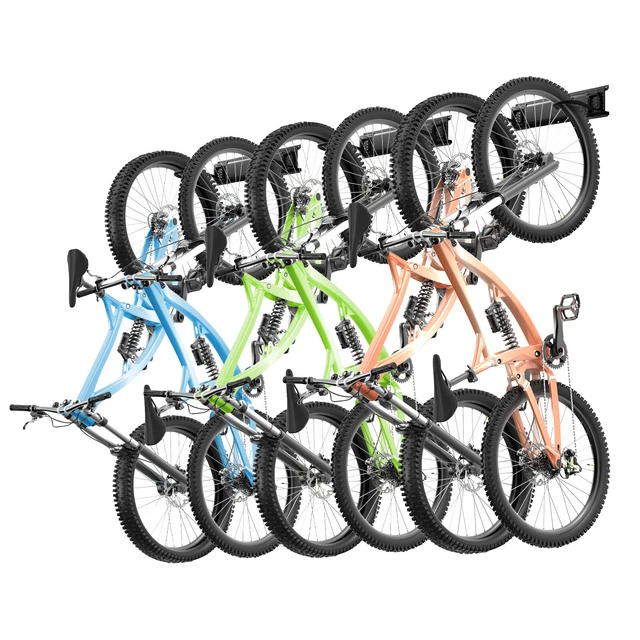 Rack Vélo Au Sol VidaXL Pour 6 Vélos - Acier Galvanisé, Design Haut-Bas, Fixation Murale Facile