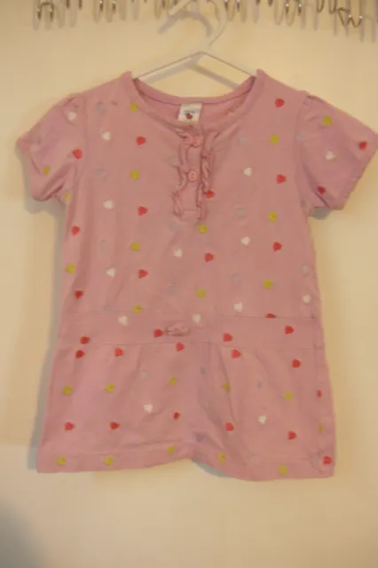 Mädchen-Mini-Kleid~C&A Baby Club Gr. 92 ~ rosa mit Herzchen