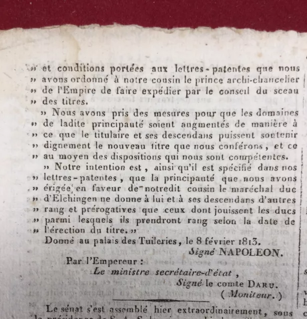 Journal de Rouen 1813 Castle Of Rivoli Italy Moskva Cadiz Wellington Spain 3