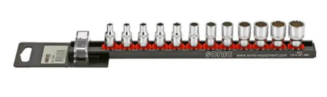 SONIC Steckschlüsselsatz Steckschlüssel-Set 101201 Chrom-Vanadium-Stahl