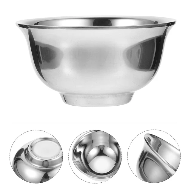 Ciotola da barba da uomo in acciaio inox ciotola per barba liscia ciotola per tazza ciotola per schiuma