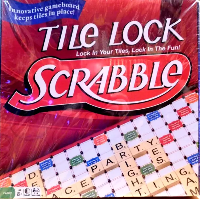 Game~"Scrabble" Tile Lock Innovative gameboard NEW!!