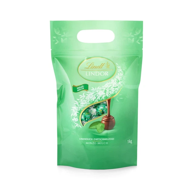 Palline di cioccolato Lindt Lindor menta cioccolatini cioccolato al latte 1,6 kg NUOVO MHD 12/23