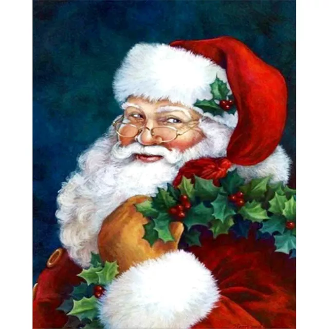 Digital Oil Painting Santa Claus Figure for Adult Child Hand Painted Art Decor