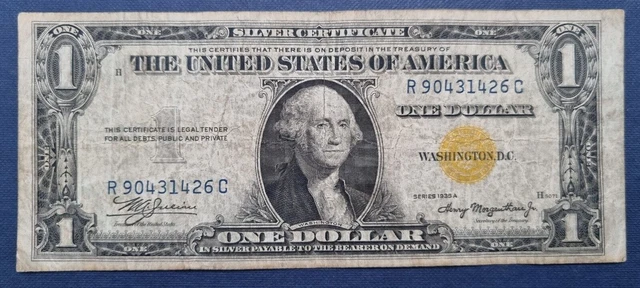 1935 A One Dollar Silver Certificate NORTH AFRICA Note $1 Bill #58085