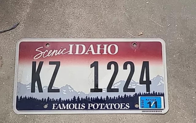 2019 Sticker Scenic Idaho License Plate KZ 1224