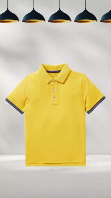 Polo Ex Mini Boden ragazzo maniche corte piqué, narciso giallo un po' difettoso