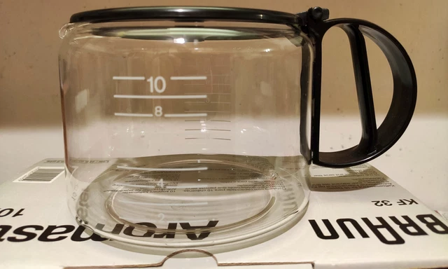 Braun Glaskanne KFK10 Ersatzkanne Kaffeemaschine Aromaster schwarz 10 Tassen Braun Glaskanne KFK10 Ersatzkanne Kaffeemaschine Aromaster schwarz 10 Tassen