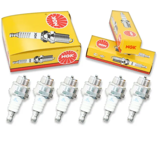 6 pc NGK 7421 BMR6A Standard Spark Plugs for XST255DP XST254DP W20MR-U to