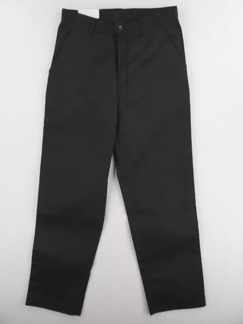 Kids School Uniform Pants Boys Size 18 Black Chino Double Knee Adjustable NWT