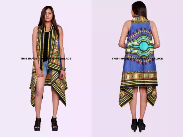 India Cotone Floreale Dashiki Coprispalle Kimono Africano Camicetta Donna Abito