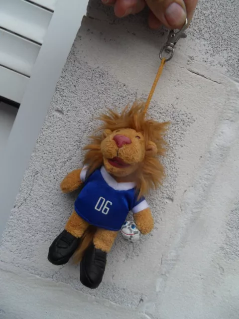 Peluche porte clef LION GOLEO Mascotte coupe monde 2006 Mondial Foot Football