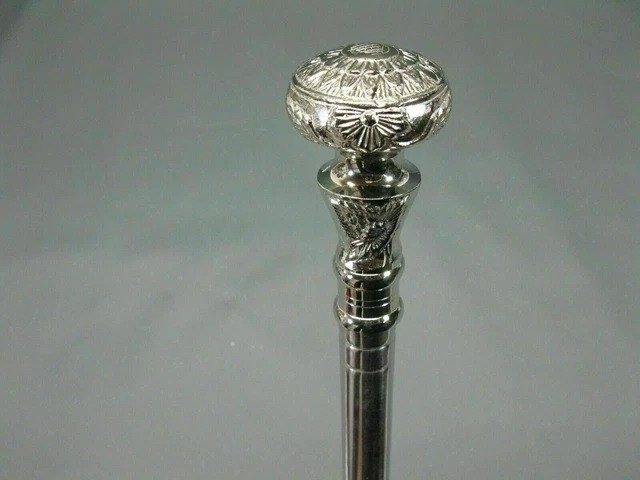 Poignée De Canne En Laiton Style Tête De Crâne Vintage - Fait Main - Marron - Neuf Sous Emballage