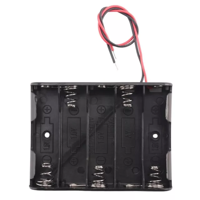 3X(5 X 1.5V AA Batterie Slot Holder Case Case Wire  D3S8)4542