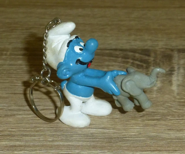 Figurine Schtroumpf Schleich - PROMO Avec Éléphant - Réf 20067 - Très Bon état