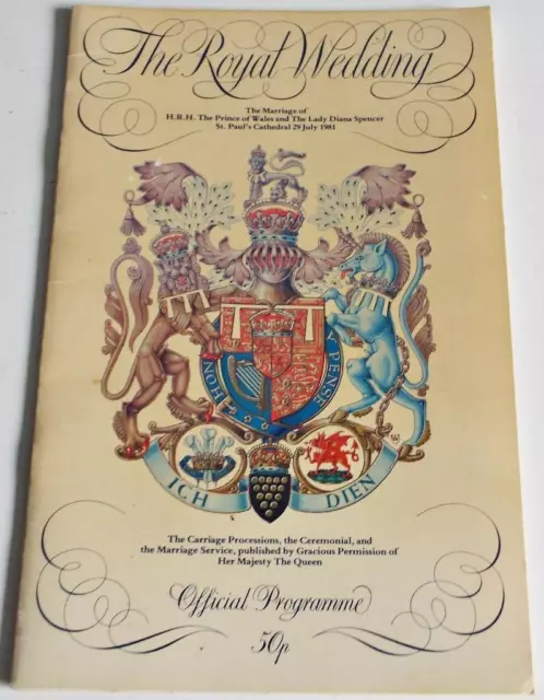 Prince Charles & Lady Diana 1981 Royal Wedding Official Commemorative Programme