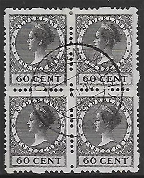 Netherlands stamps 1928 NVPH Roltanding R56 Bloc of 4 CANC VF