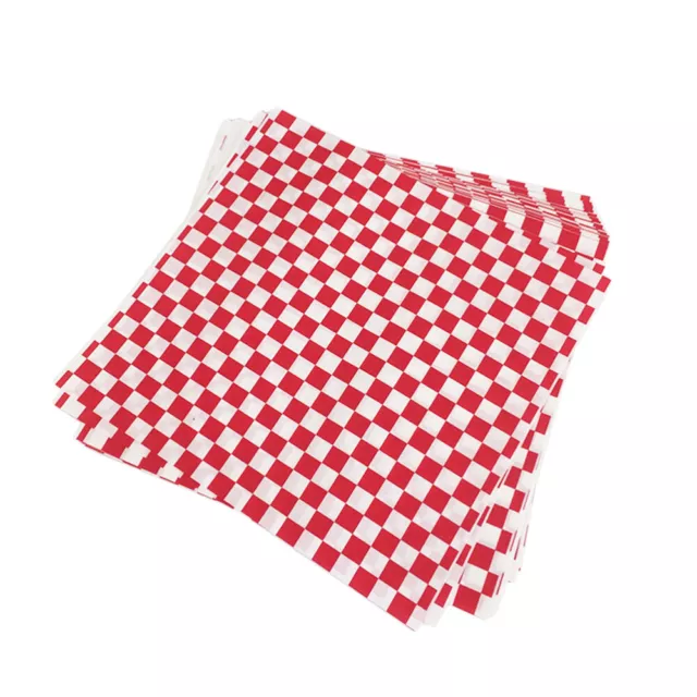 100 PCS Candy Wrapping Paper Checkered Liner Papers Greaseproof