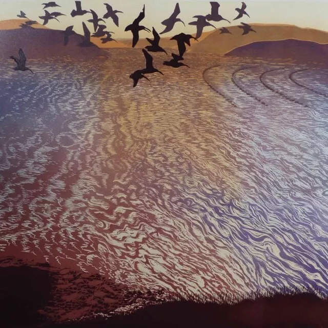 Returning Tide - Art Blank Greeting / Birthday Card - Curlews Sea Birds Coast