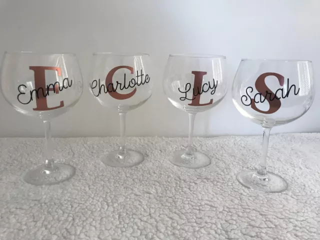 Personalised Wine, Gin and Champagne drinking glass