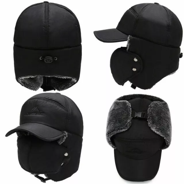 Men Women Winter Warm Knitted Hat Outdoor Snow Ski Ear Flap Mask Waterproof Cap 3