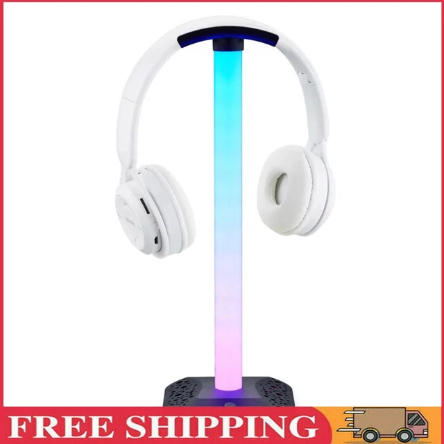 RGB Light Desktop Headphone Stand Anti Scratch USB Support Brightness Adjustable