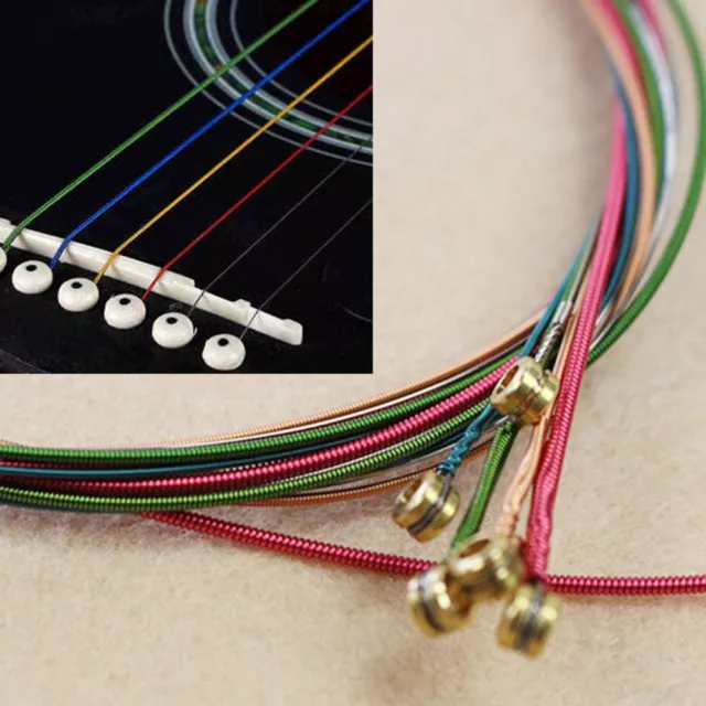 Colorful Steel Material Musical Instrument Parts E-A Acoustic Guitar Strings