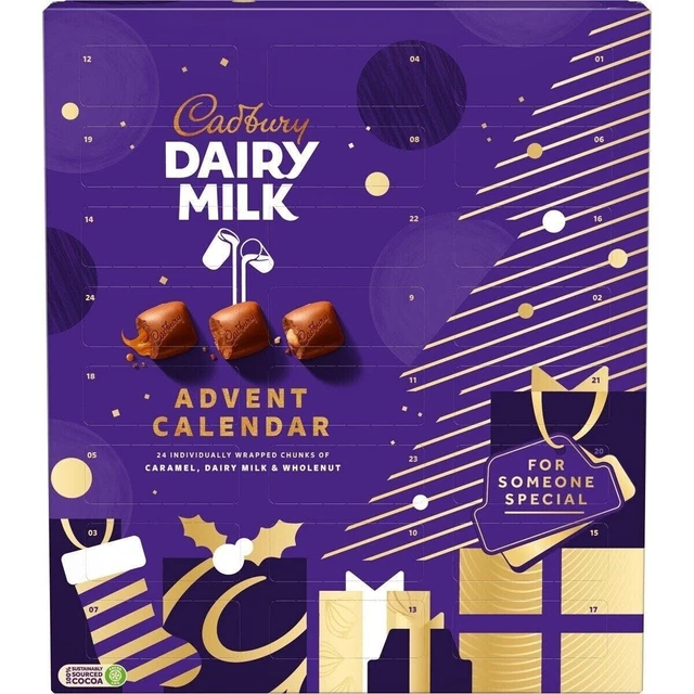 258G CADBURYS DAIRY MILK ADVENT Calendars 2023 Chocolate Santa Snow