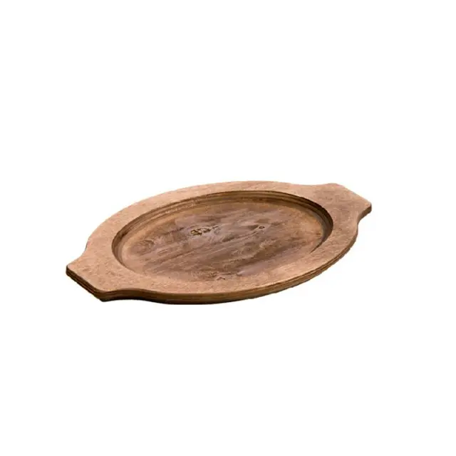 Lodge Ugoh Wood Underliner Sizzle Platter, Walnut Stain Box Of 6