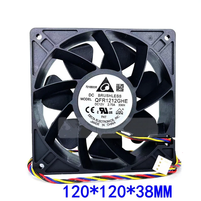 DC 12V 2.7A 6000 Tpm Koelventilator Vervanging 4 Pin Connector voor