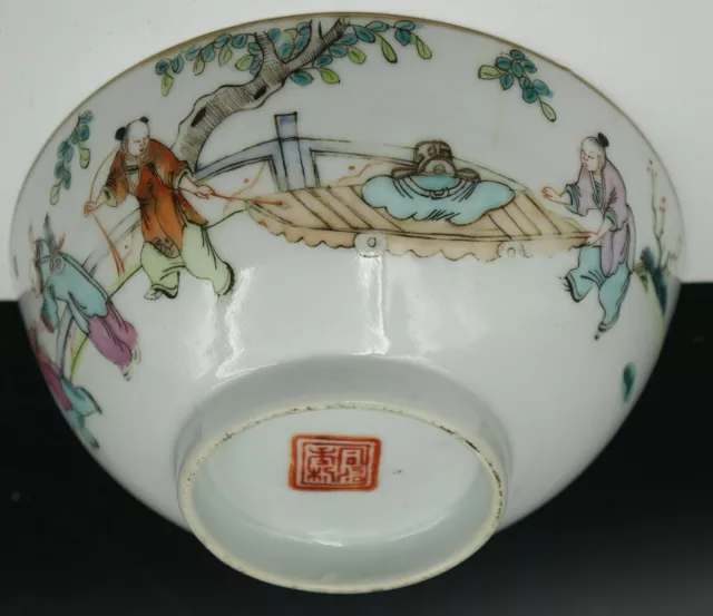 19th Century Chinese Famille Rose Porcelain 3 SERVING BOWLS