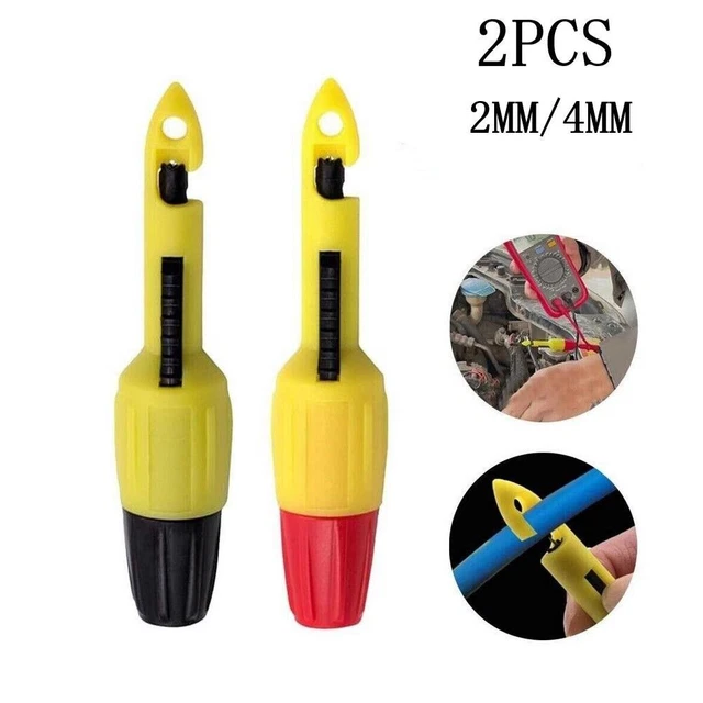 1 Pair Puncture Clip Test Clips Piercing Probe Test Clip 2/4mm Clip For Cable