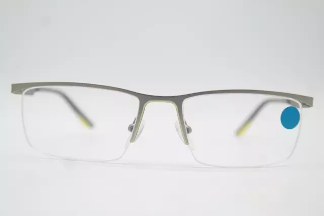 Brille OU 16.539 Silber Gelb Halbrand Brillengestell eyeglasses Neu