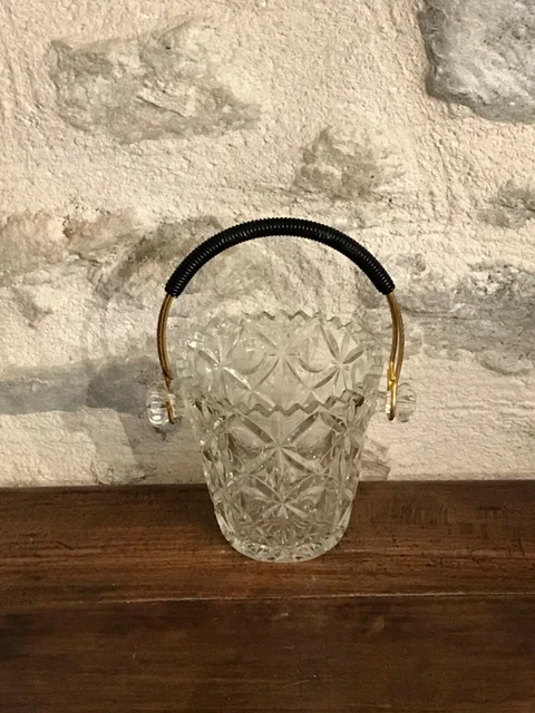 SEAU À GLACE en cristal taillé vintage EUR 20,00 - FR