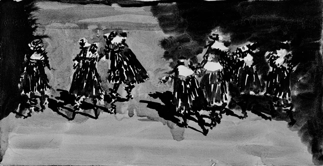 Jean-Pierre Divertido (Atribuido) - Pintura Original - Aguada - sin Título 20