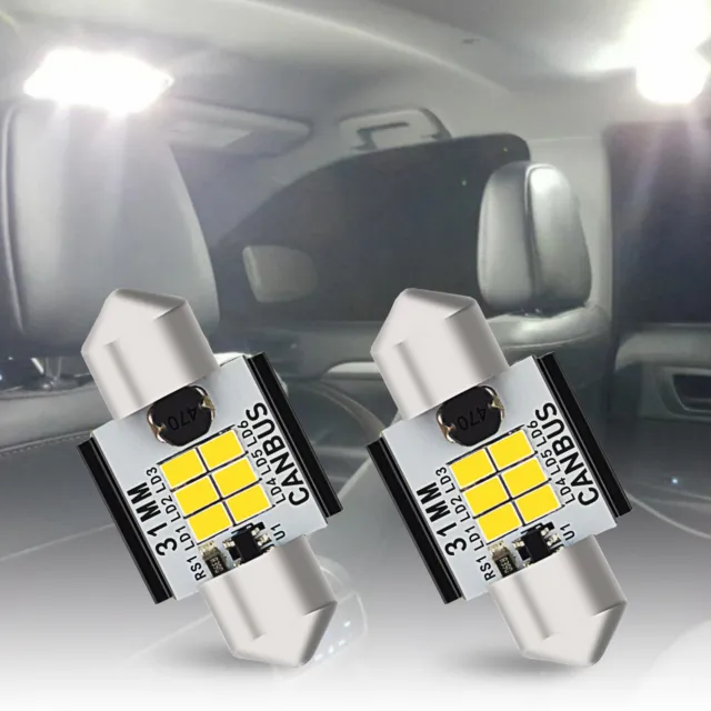 Car Bulbs Led C5W White Number Plate Festoon Lights Lamps 12V C10W Interior UK