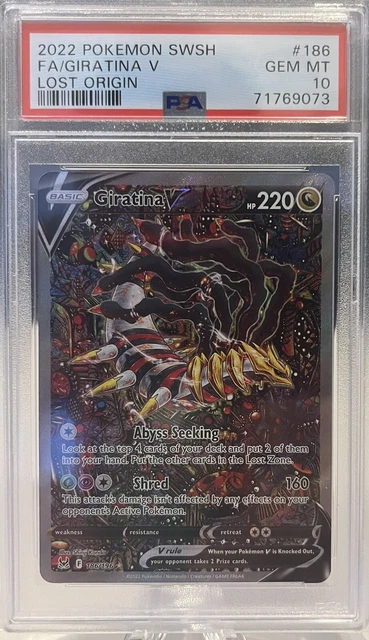 POKEMON PSA 10 2022 SWSH Lost Origin FA Giratina V 185/196 Alternate Art
