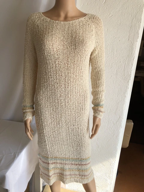 Robe Fluide Effet Rayures - Salsa - Midi - Blanc - Femme White - Prêt-à-Porter