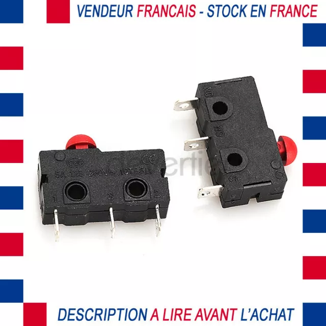 2X Micro Interrupteur Fin De Course Kw12 20X10X6Mm Sans Levier Type 7