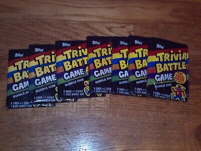 1984 Topps Trivia Battle Game Card Pack Lot Of 7 Packs