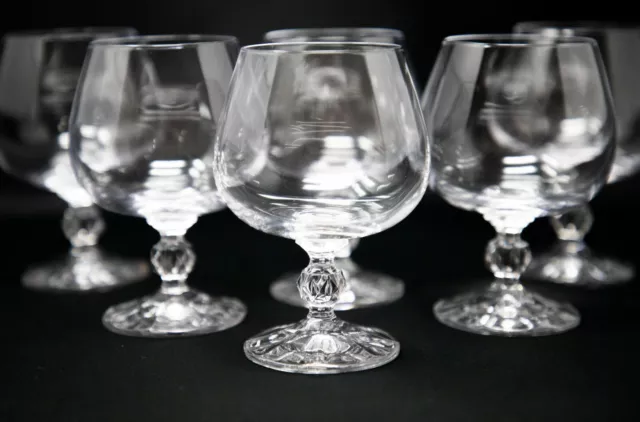 Snifter Set of 6 Cognac Whiskey Wine 8oz/250ml Glasses Czech Bohemia Crystal