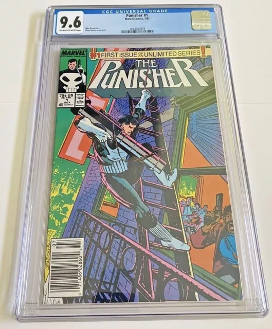 Punisher # 1 CGC 9.6 Newsstand 1987
