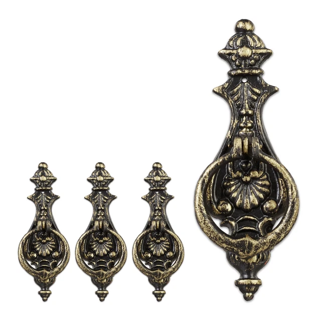 Heurtoir de porte antique lot 4 Anneau fonte de fer métal marteau de porte