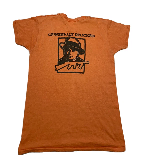 VINTAGE 1980S MOBSTER Gangster Mafia Al Capone T-Shirt Sz Medium Q8