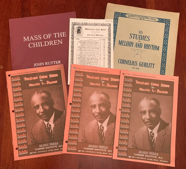 Sheet Music Book Lot Tuskegee Choir Series Dawson Mass of the Children Rutter