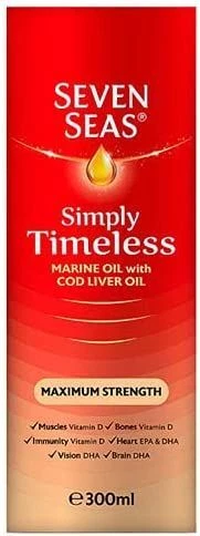 Seven Seas Marine Oil With Cod Liver Oil Max Strength 300ml